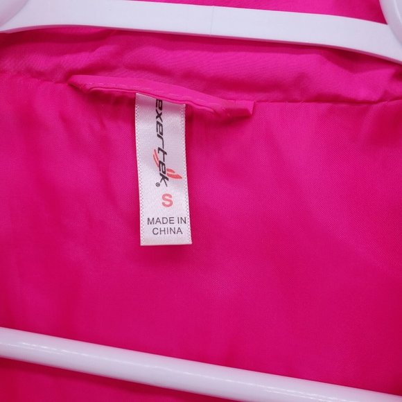 EXERTEK Vest Women's Full Zip Quilted Pockets Polyester Bright Pink Size Small - Picture 7 of 12
